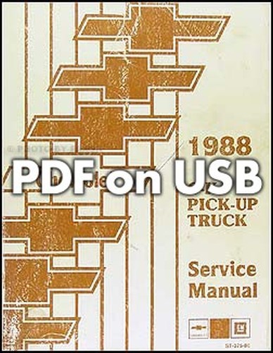 1988 Chevy Truck Shop Manuell USB Pickup Suburban Blazer Van Reparatur Ck Rv-image