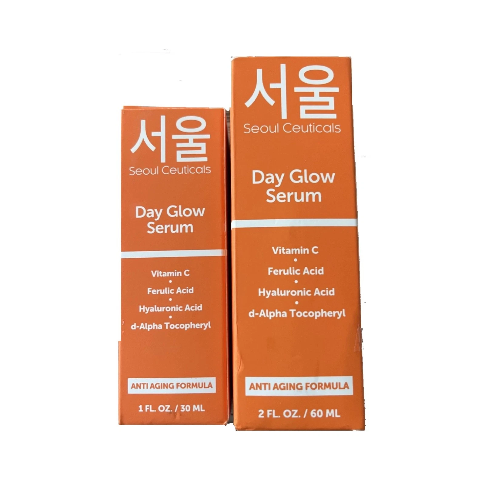 Seoul Ceuticals Day Glow Vitamin C Ferulic Acid Serum 2 FL. OZ. + 1 FL. OZ. 2 PC