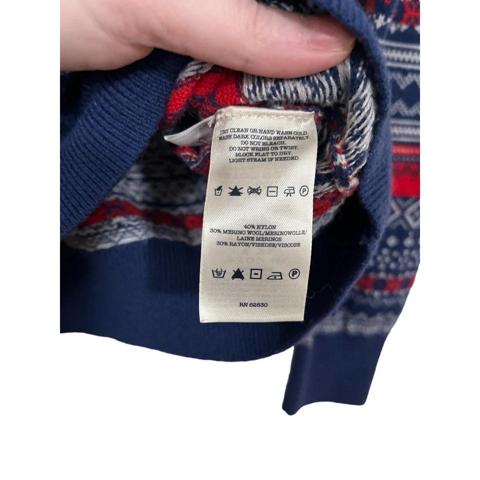 Suéter Lands End de Lona para Mujer Azul Fair Isle Mezcla de Lana Merino Talla Mediana Foto 3 de 4