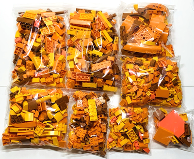 #ad Lego Orange Bricks Slope Arch Brackets SNOT Panels 2.5 lbs Bulk Lot Construction $42.00