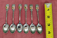 Set of 6 Mini Vintage Collectible Souvenir Nurnberg Germany EPNS Spoons