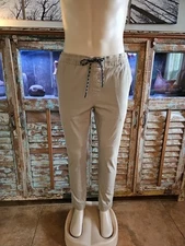 Burnside Mens Cuffed Cotton Khaki Jogger Casual Pants