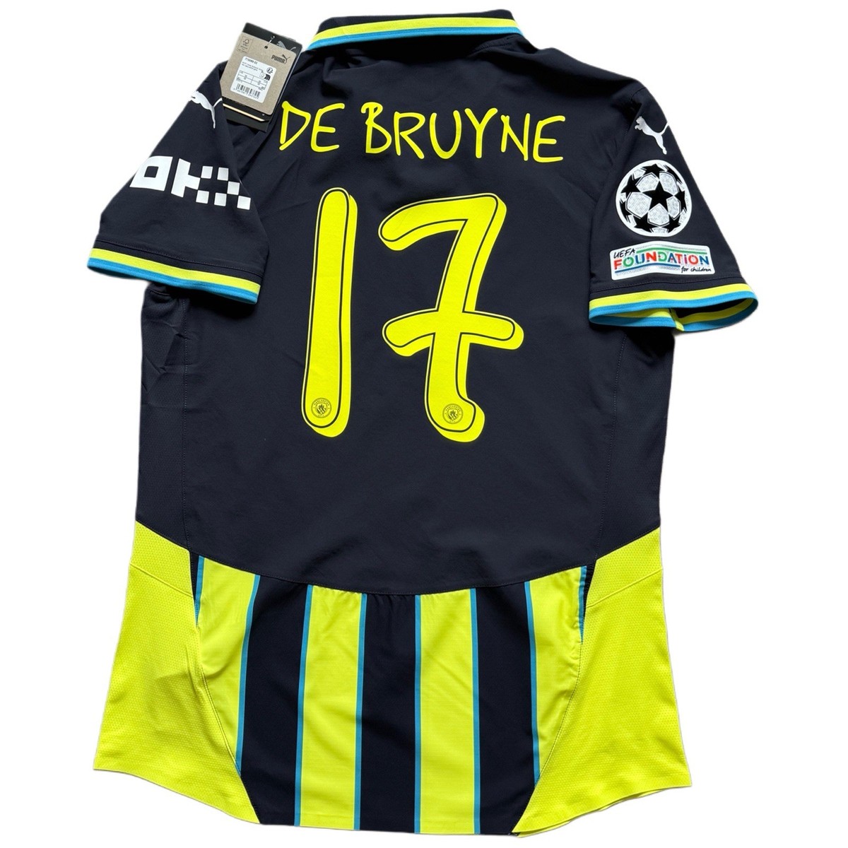 2024/25 Manchester City Authentic Away UCL Jersey #17 De Bruyne