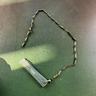 Vintage Silver 2-Blade Pen Pocketknife Slipjoint Folding Knife w/ Fob Chain — photo 1