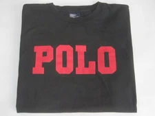 VTG 90s Polo Ralph Lauren Graphic Logo Spellout T-Shirt (Color: Black | Size: M)