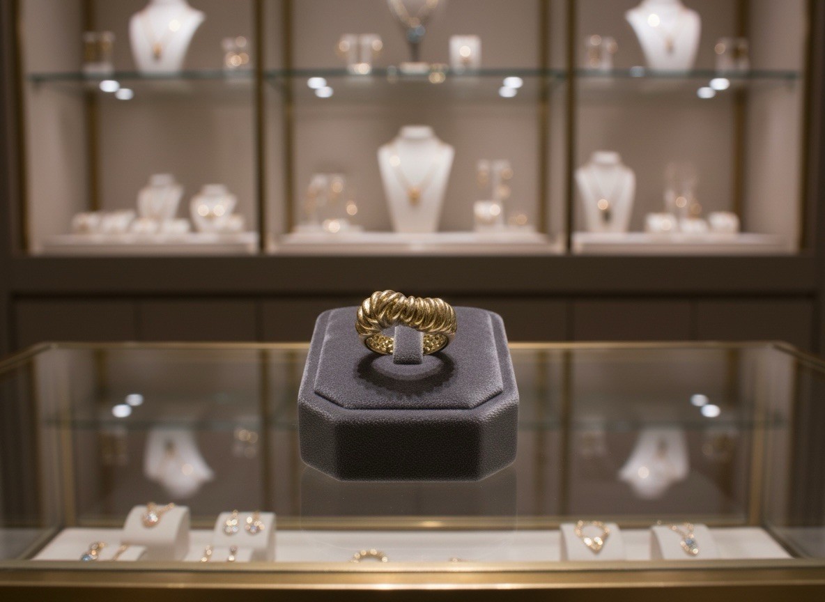 Modern Ribbed Dome Ring in Solid 925 Sterling Sil… - image 4