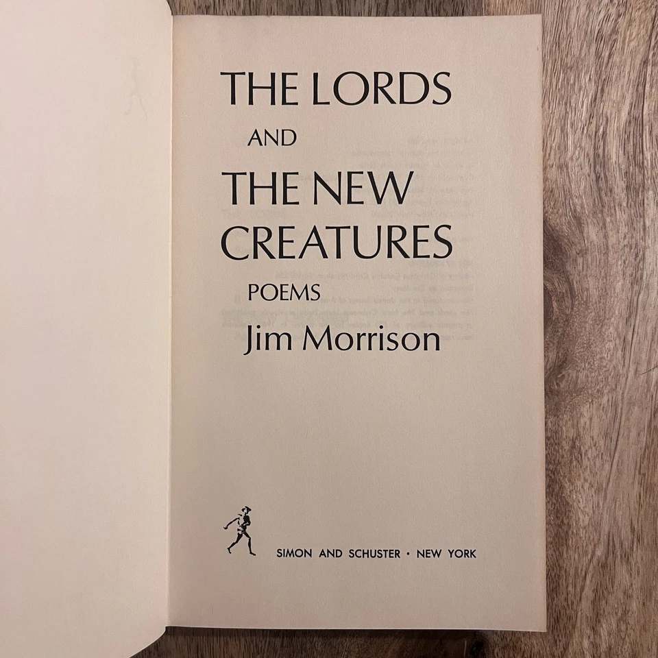The Lords and the New Creatures 1st Ed Jim Morrison Hardcover Doors HCDJ Poems Foto 2 de 4