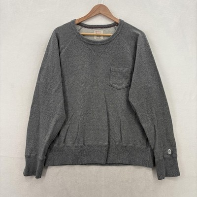 Champion Todd Snyder Sweatshirt Mens Large Gray Crewneck Pocket Canada Raglan