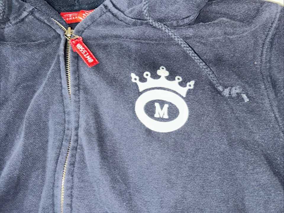 Sudadera con Capucha Mossimo Vintage Azul Cremallera Completa Para Mujer 18W/20W Foto 2 de 4