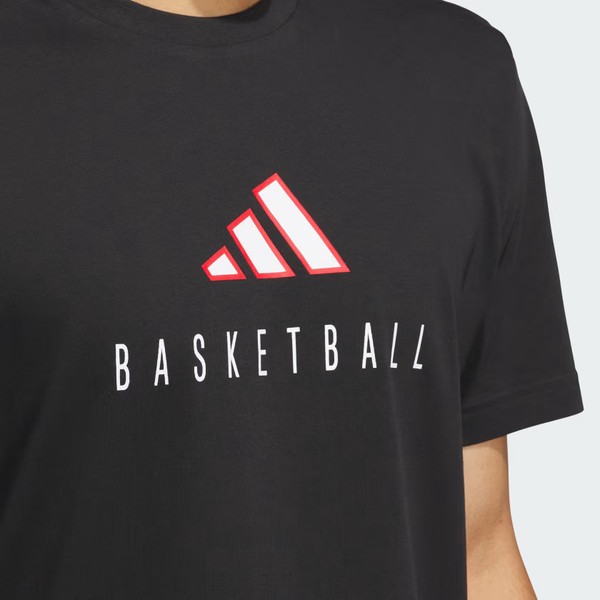 adidas Camiseta Gráfica de Rendimiento Worldwide Hoops Logo para Hombre 4