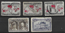 A good cat value mixed collection of Five early Canadian issues
