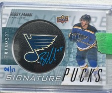 2016-17 Upper Deck Trilogy ROBBY FABBRI Signature Pucks Autograph SP Auto /17