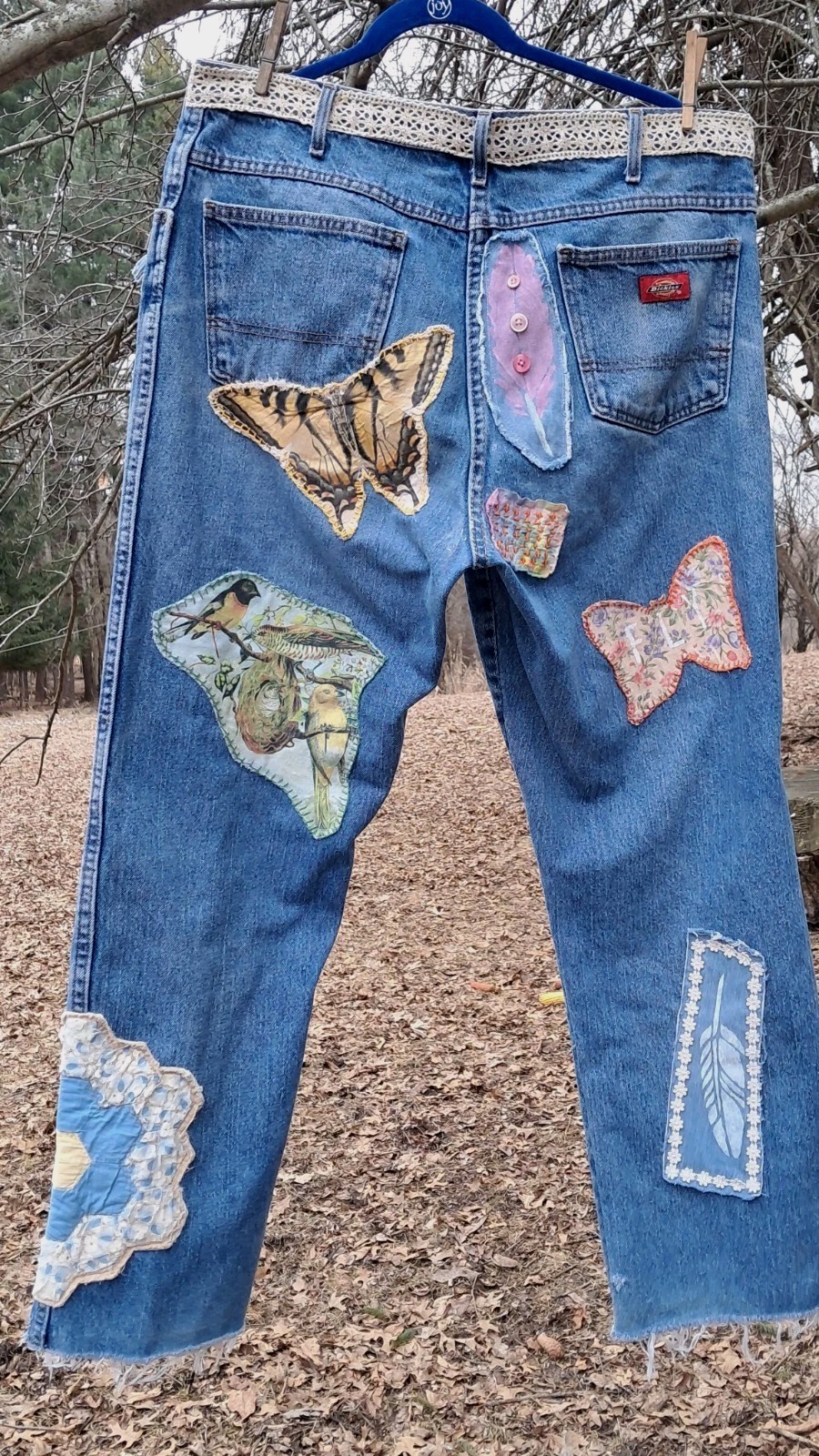 Upcycled  OOAK Reworked Boho   Patchwork Boyfrien… - image 6