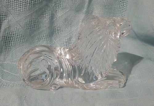 Waterford Crystal Resting Lion Sculpture 4.5" x 7" x 2" With Tag - Picture 6 of 11