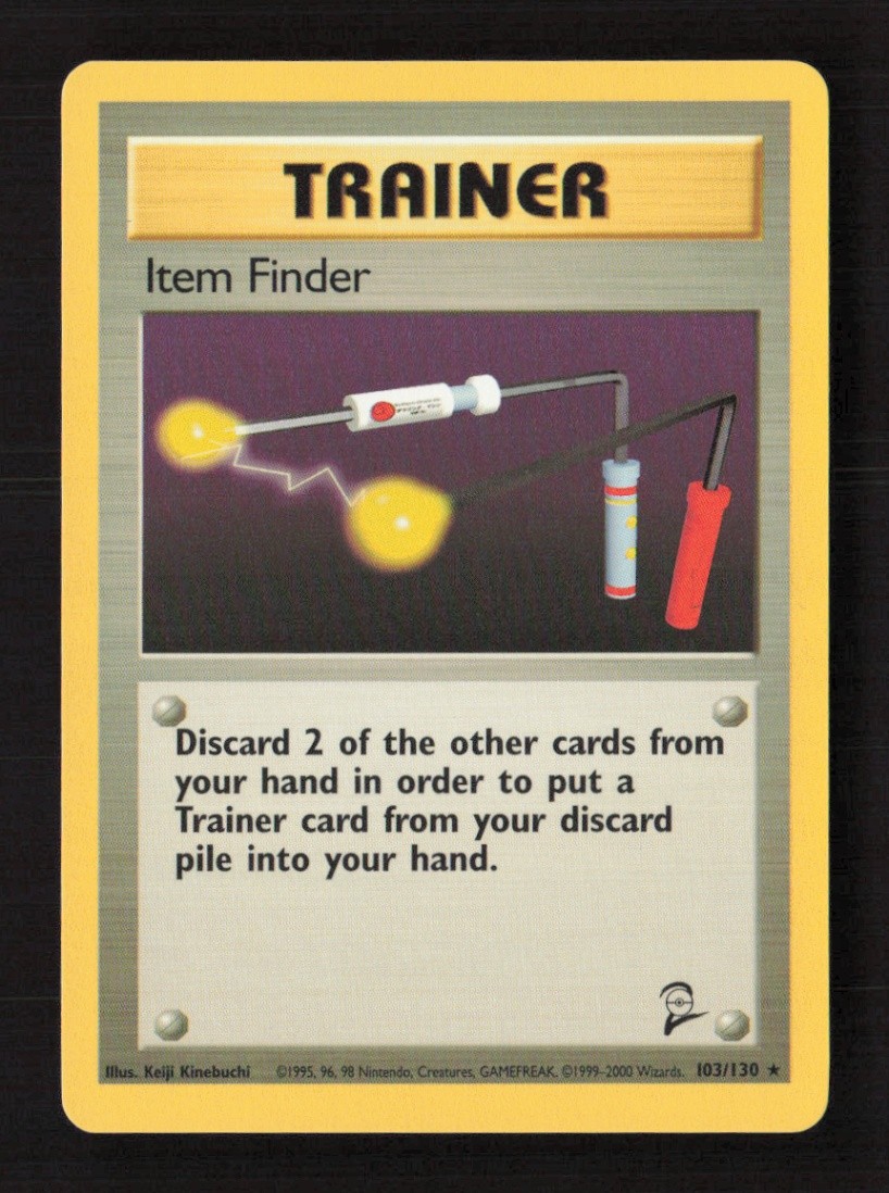 Item Finder Rare Normal Base Set 2 103/130 LP Pokémon TCG