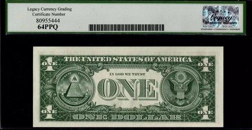 $1 1963-B FRN JOSEPH W. BARR AUTOGRAPH LCGS Vy Ch New 64PPQ - Picture 2 of 2