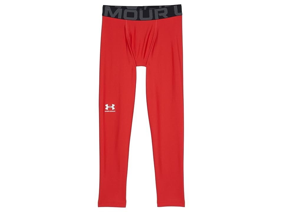 Under Armour L33715 Boys Red HeatGear Armour Baselayer Leggings Size YLG thumbnail 2
