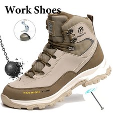 Mens Waterproof Work Boots Steel Toe shoes Safety Shoes Indestructible Non Slip
