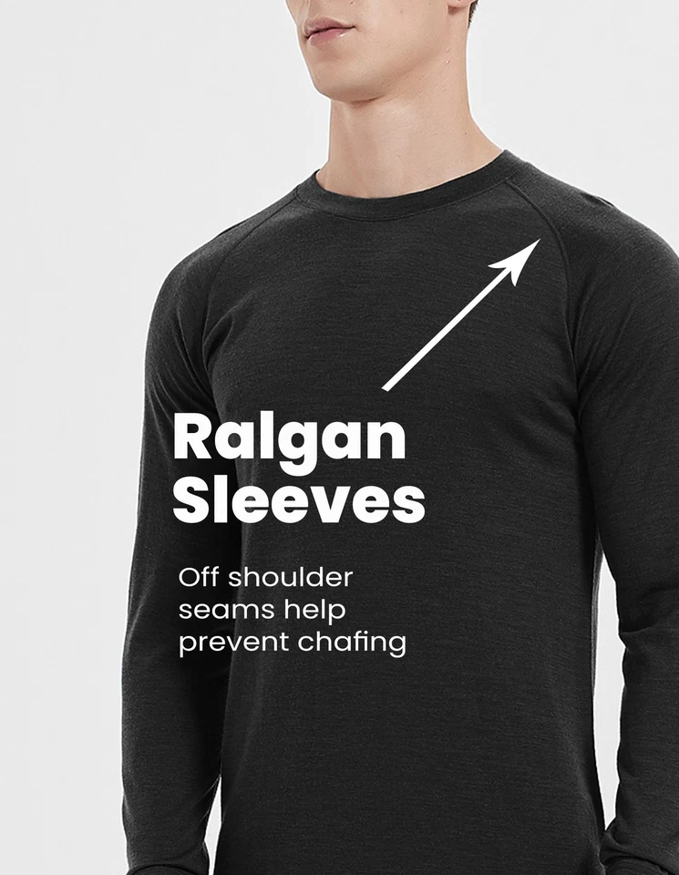 Conjunto de capa base 100 % lana merino para hombre ropa interior de invierno parte inferior manga larga parte superior regalo Foto 3 de 4