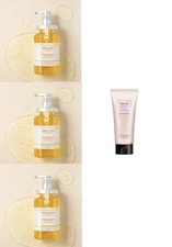 3pcs Weilaiya Calendula Essence Shower Gel 450mL+Free Weilaiya Body Scrub 200mL