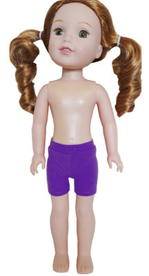 Handmade Purple Bike Shorts made for 14.5'' WELLIE WISHERS Doll Clothes