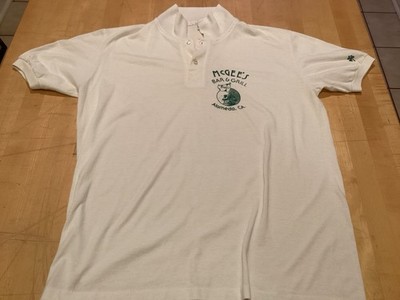 McGee s Bar Alameda California Vintage Polo Shirt XL White Stedman Tag USA Made