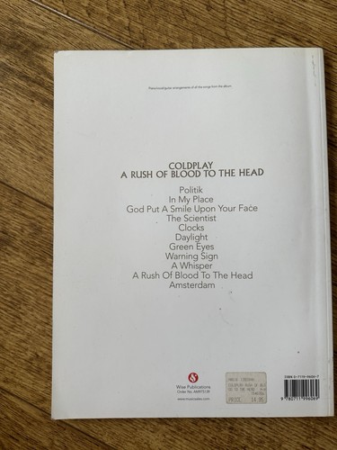 Coldplay A Rush of Blood to the Head Guitar Tab Edition Songbook - Picture 4 of 4