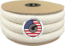 1.25" Cotton Piping Cord, Size 8 35 Ft Natural