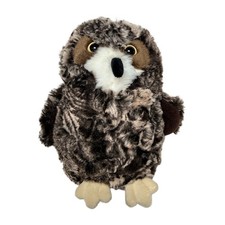 Douglas Cuddle Toy Owl Plush Stuffed Animal Brown Grey Mottled Bird 7.5 Inch -BE