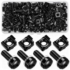 40 Pcs/20 Set Rack Mount Screws and Cage Nuts for Server Rack Cabinet, Black ...