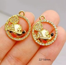Lot Cartoon mickey charm Pendant DIY bracelet Necklace earring Jewelry