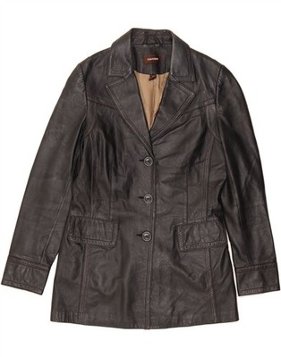 DANIER Womens Leather Jacket UK 12 Medium Black Leather AS01