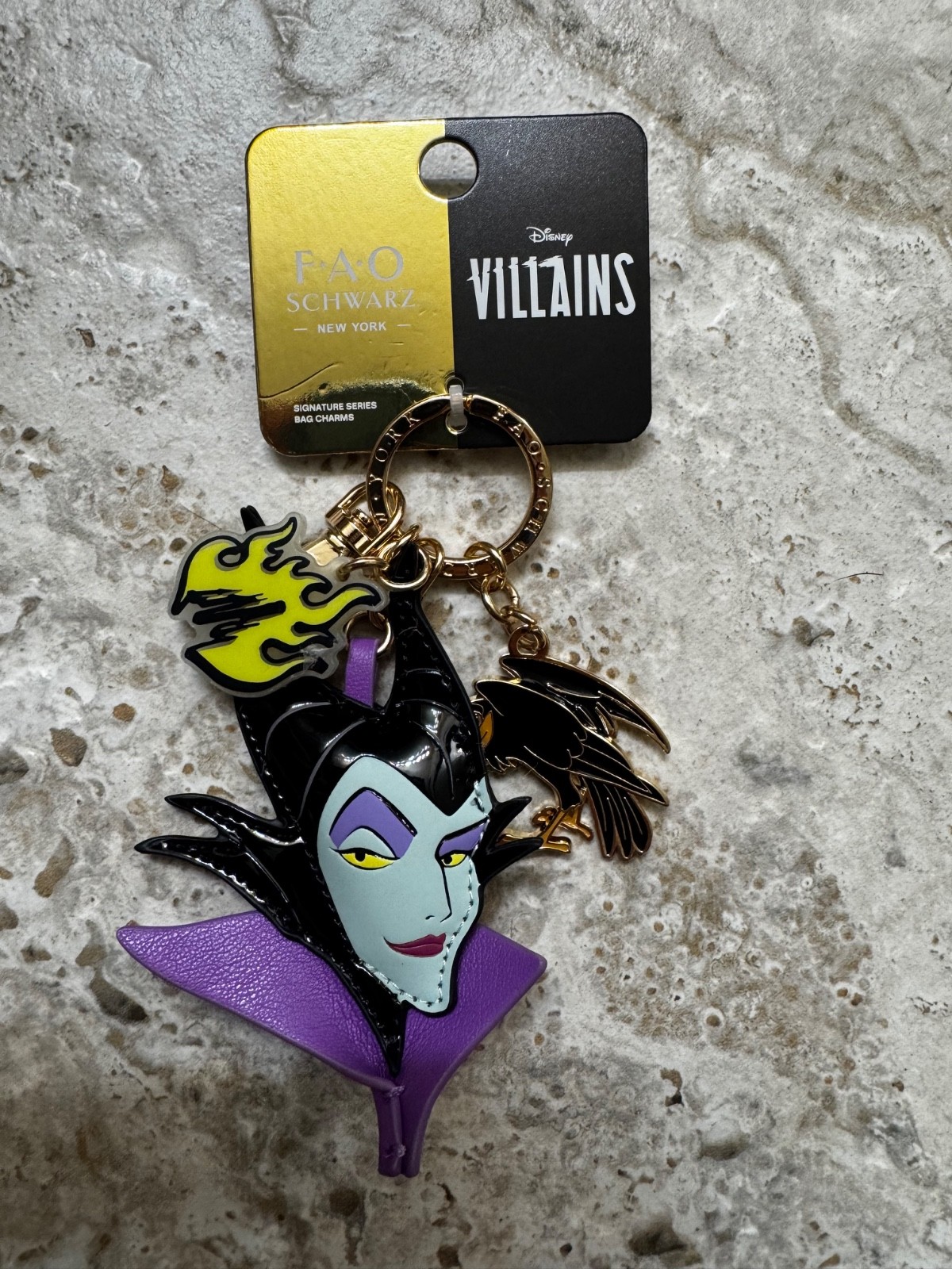 FAO Schwarz Disney Villains Maleficent Key Chain Bag Charm