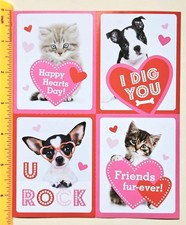 Happy Valentine's Day / Love / Cats And Dogs. Sticker sheet Large Format.