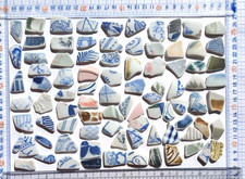 Genuine Surf Tumbled sea glass pottery from japan About 25mm to 30mm