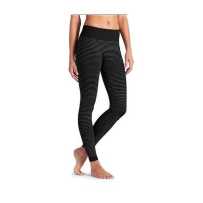 Pure Barre Large Black Striped Compression Athletic Leggings New (No Tags).