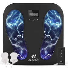 Foot Massager for Neuropathy, Rechargeable TENS EMS Foot Stimulator with 10 M...