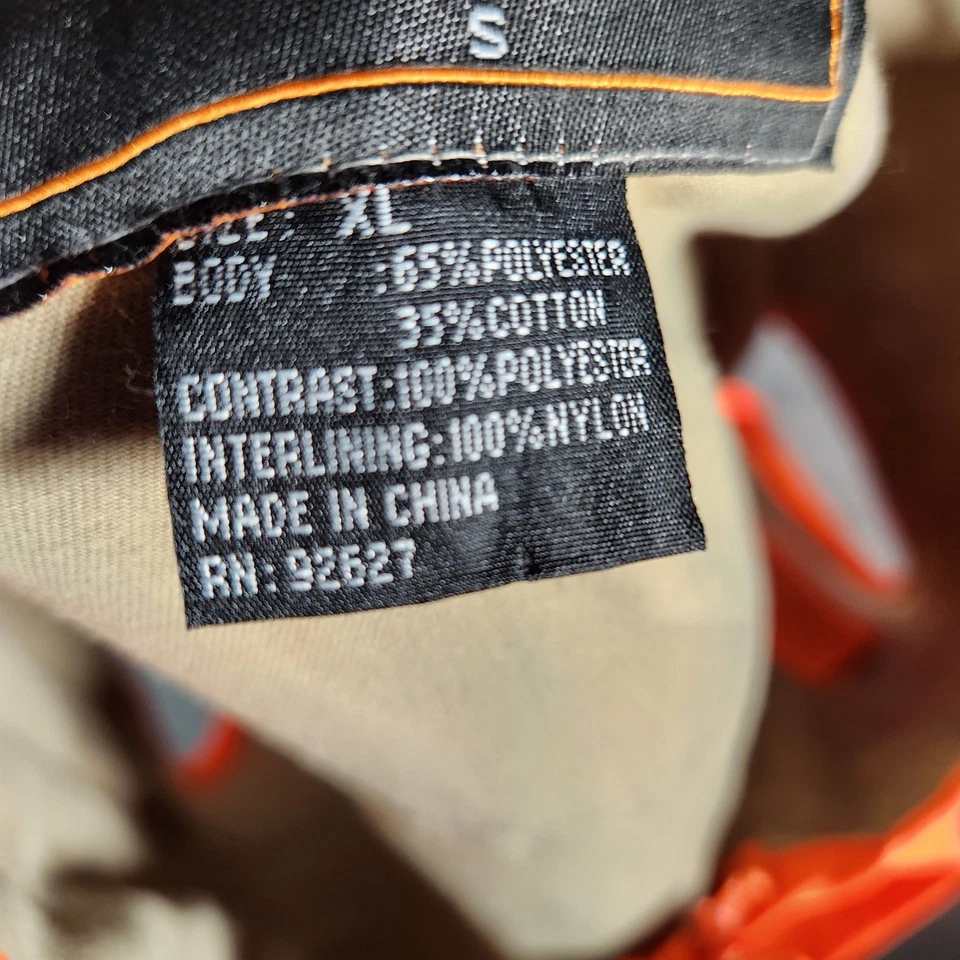 Master Sportsman Orange Quilted Hunting Fishing Vest Men's XL Pockets - Image 4 of 4