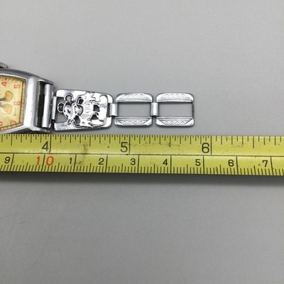Vintage 1940s US Time Ingersoll Mickey Mouse Manual Wind 26mm Watch 5.75\
