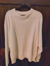 Vintage Eddie Bauer cream-colored crewneck sweater