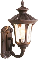 Lighting 7650-58 Oxford 1 Light Imperial Bronze Cast Aluminum Wall Lantern with