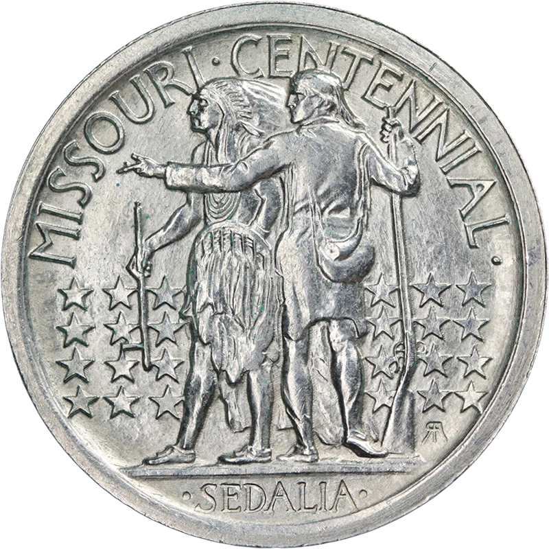 1921 Missouri 2x4 Commem Half Dollar Nice BU Nice Eye Appeal Nice Strike - Image 2 of 2