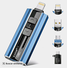 EATOP 2TB Dual-Drive USB 3.0 Flash Drive USB-A/USB-C Blue for iPhone