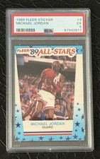1989 FLEER STICKER #3 MICHAEL JORDAN PSA 5 Bulls NBA Finals MVP All Star HOF