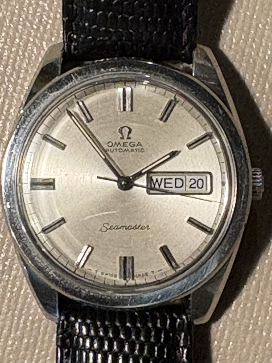 Vintage 1960s 36mm Omega Seamaster 166.032 Cal. 750 Automatic Day