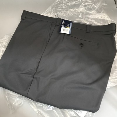 Ben Hogan Mens Performance Pants Stretch Fabric Size 46x32 Asphalt Dark Gray New