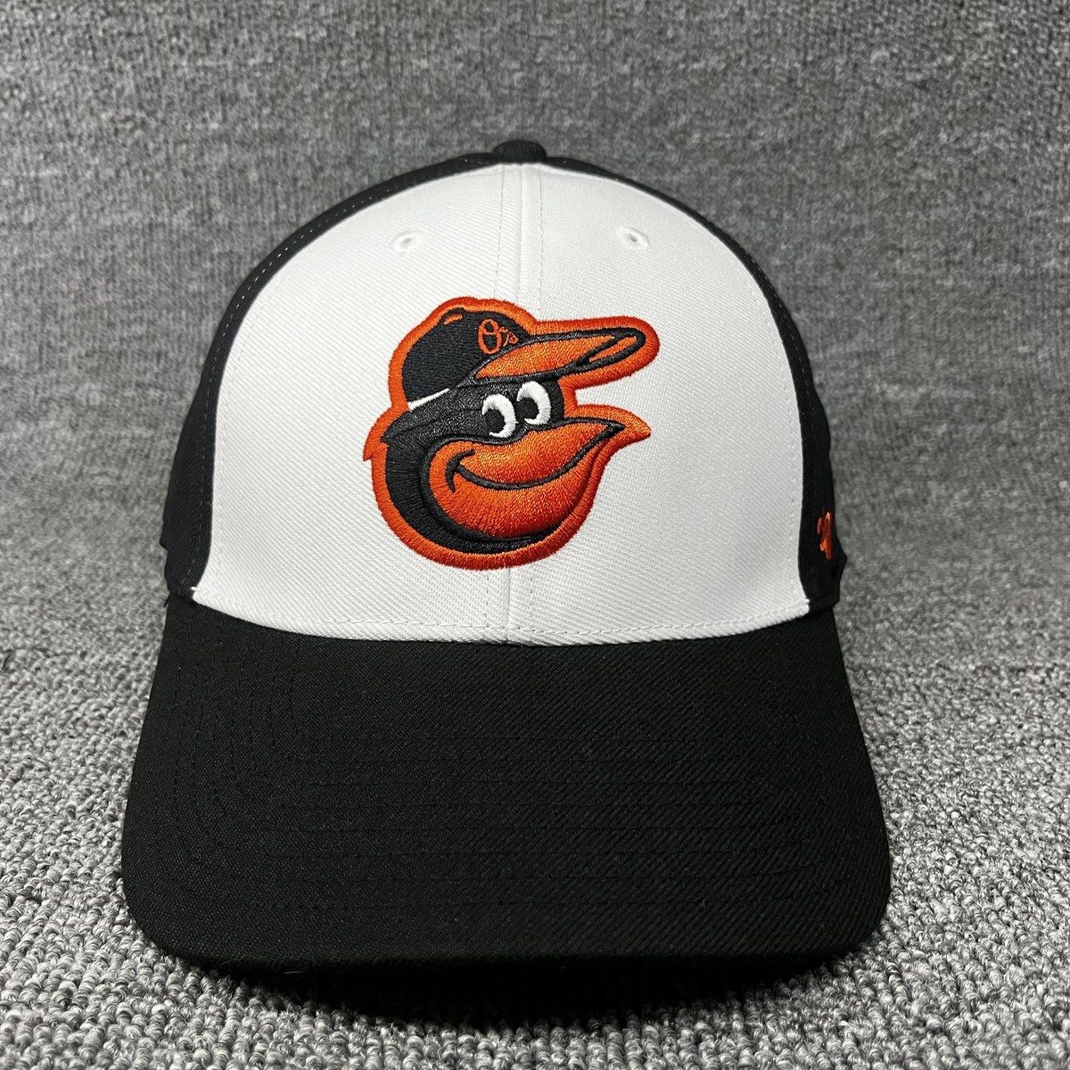Baltimore Orioles '47 Brand MVP DP Snapback Hat Black White Cartoon Bird MLB Cap