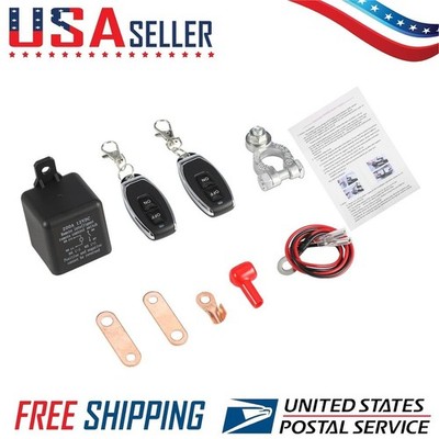 Wireless Dual Remote Car Battery Disconnect Relay 12V Wireless Dual Remote