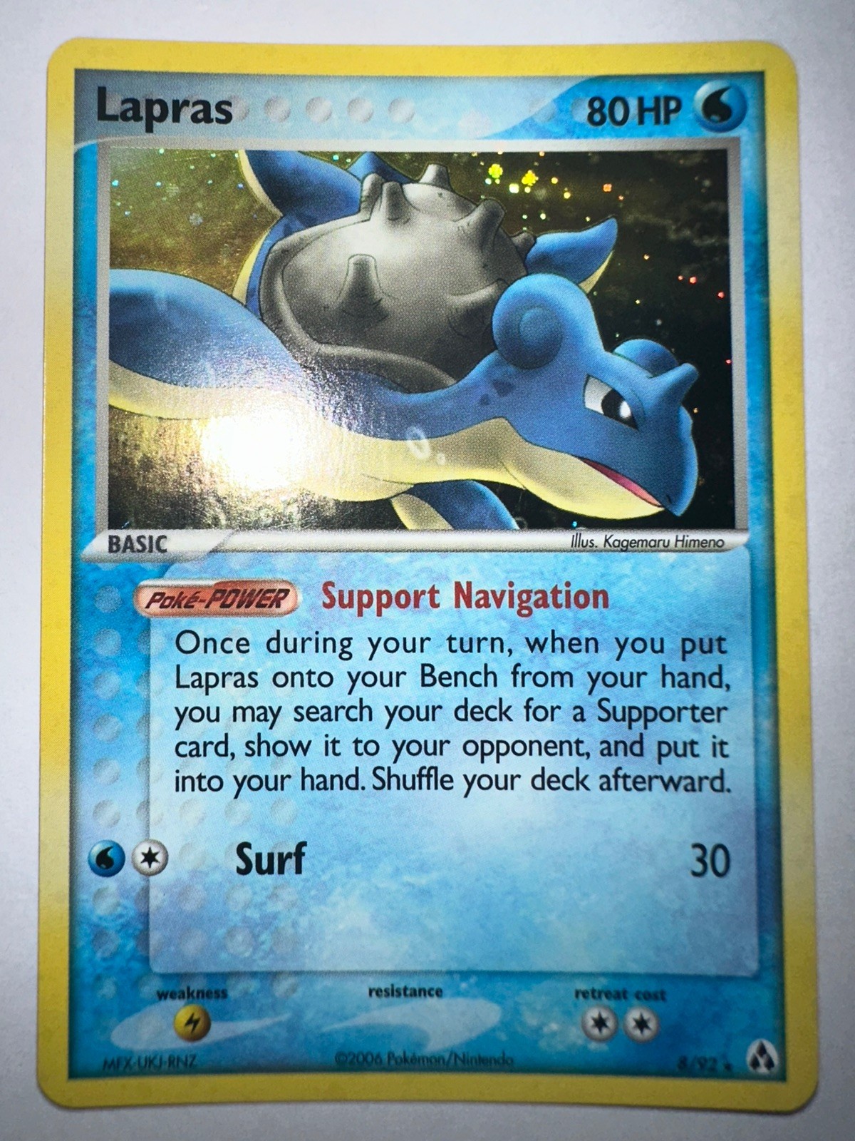 Lapras - 8/92 - EX Legend Maker - Holo Rare - NM