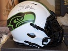 Shaun Alexander Signed Seahawks Custom White Replica Helmet Beckett PS 37:4 BAS — photo 4